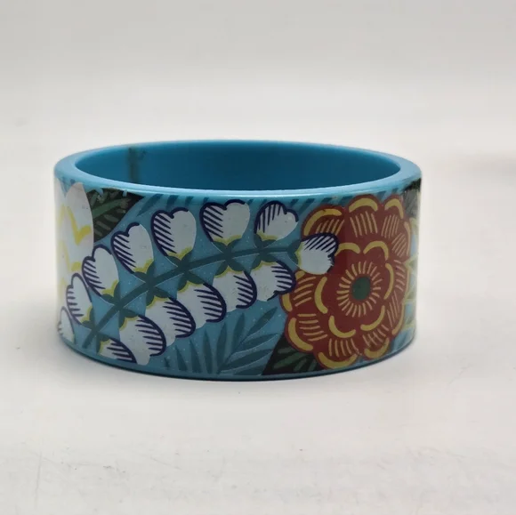 Avon 1987 Tropical Beauty Bracelet Bangle Wide Plastic Statement Costume Fashion - Picture 4 of 6